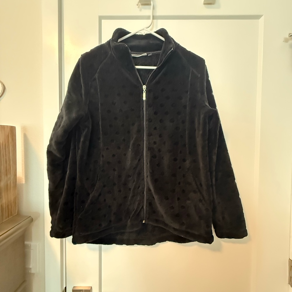 Jason Maxwell Black Teddy Jacket Plush Comfort